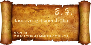 Baumzveig Honoráta névjegykártya